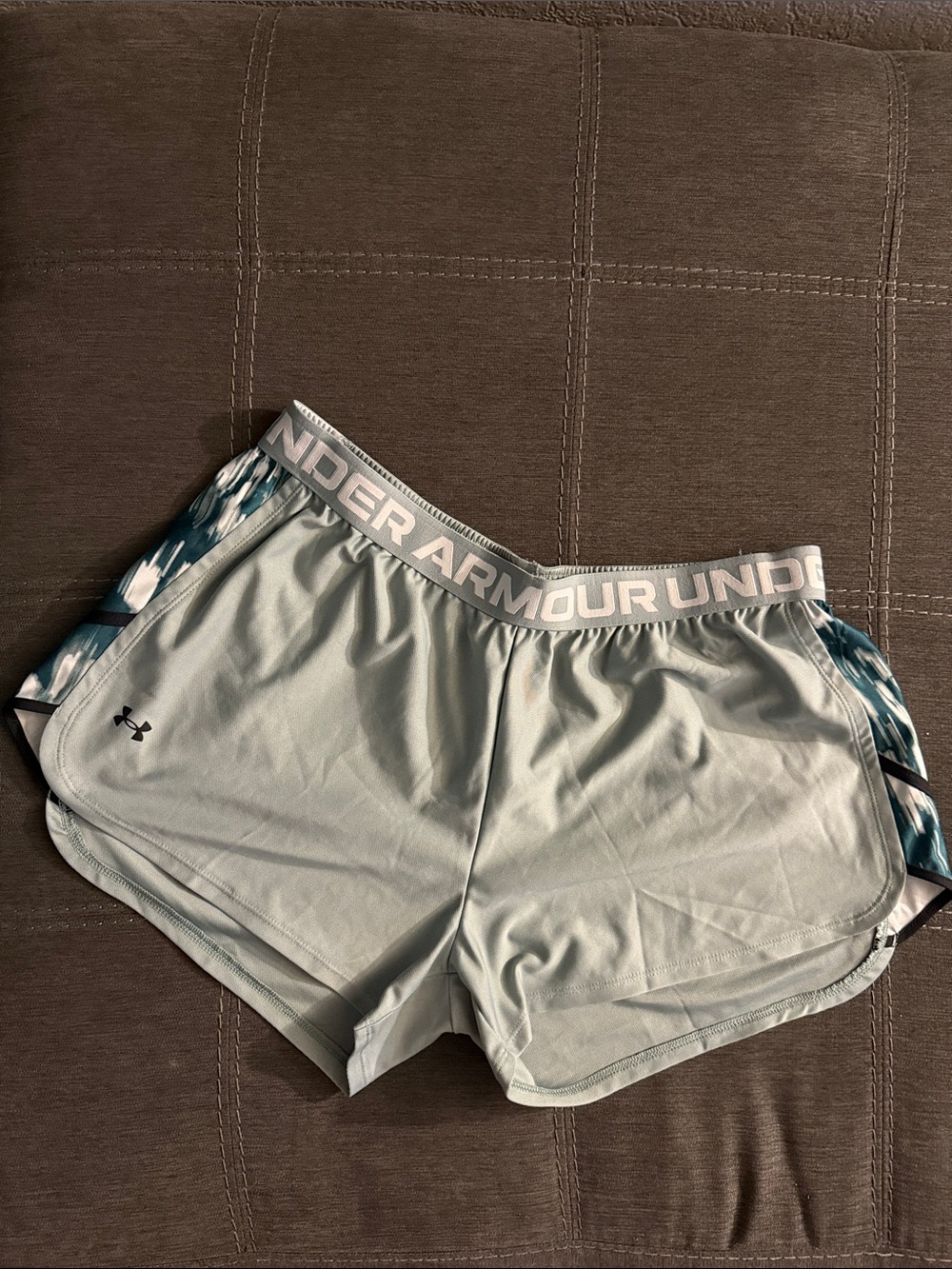 NWT Under Armour Women's Running Shorts with Teal Side Panels